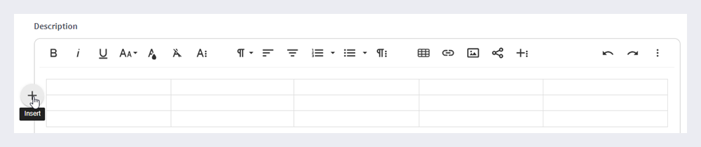 The insert row button.