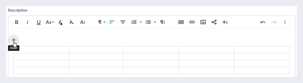 The insert column button.