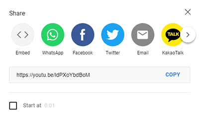 Copying a videos URL from Youtube.