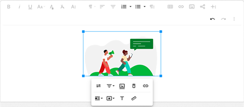 An image in the WYSIWYG editor.