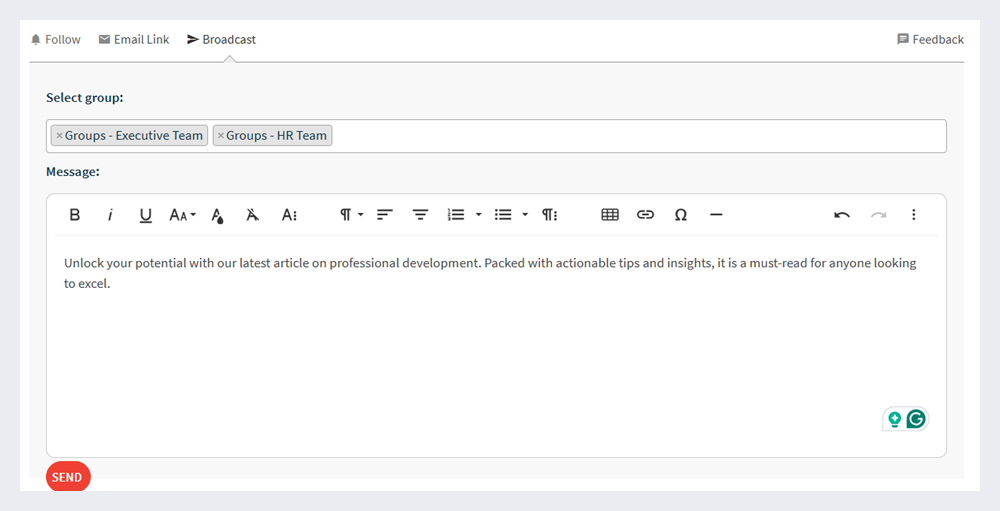 The broadcast editor for existing content.