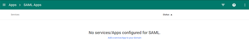 The add a service button.