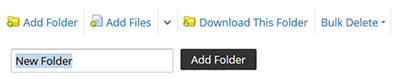 The Add Folder button on a folder channel.
