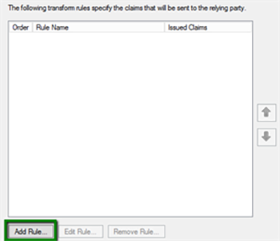 The Add Rule button.