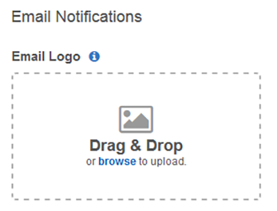 The Email Logo upload interface.