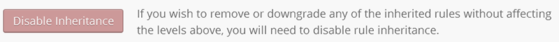 The Disable Inheritance button.