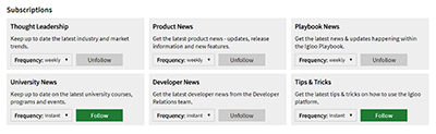 Links displayed using the tiles layout.