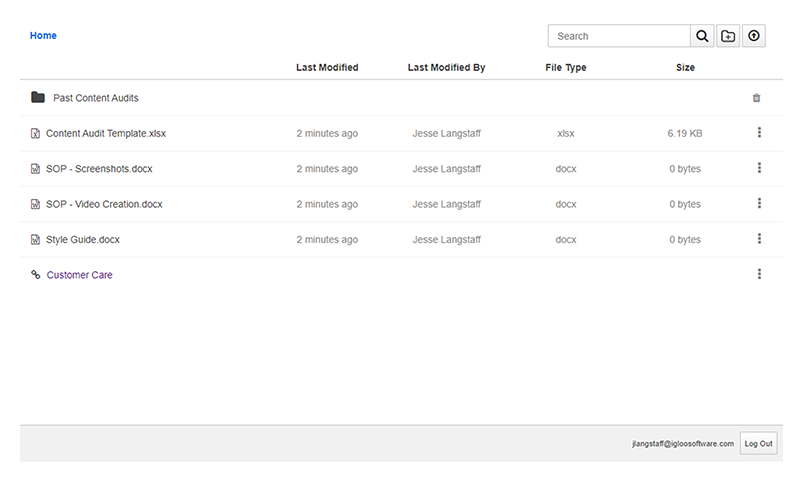 The Box Integration widget on a page.