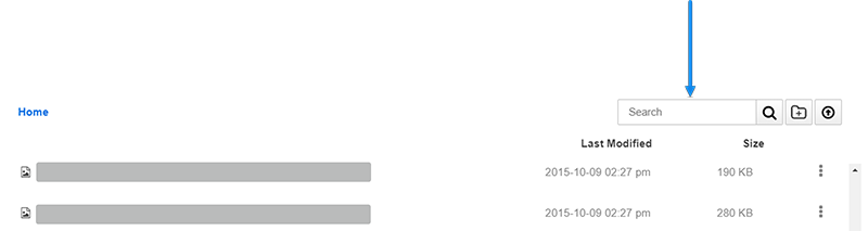 The widget's search box.