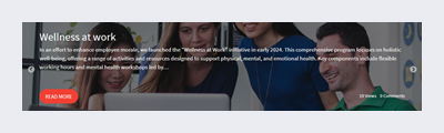 Content Slideshow widget with a chosen color overlay.