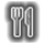 Utensil map marker.