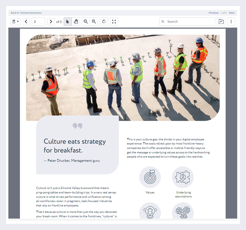Preview showing a single page at a time.