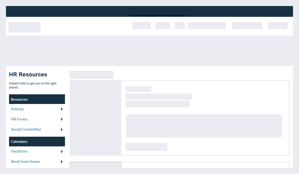 The Links widget on a page.