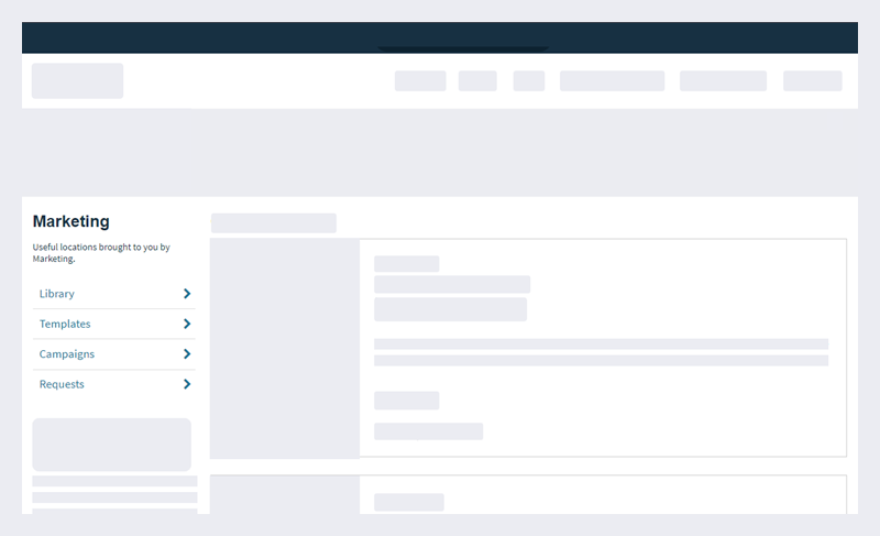 The navigation widget on a page.
