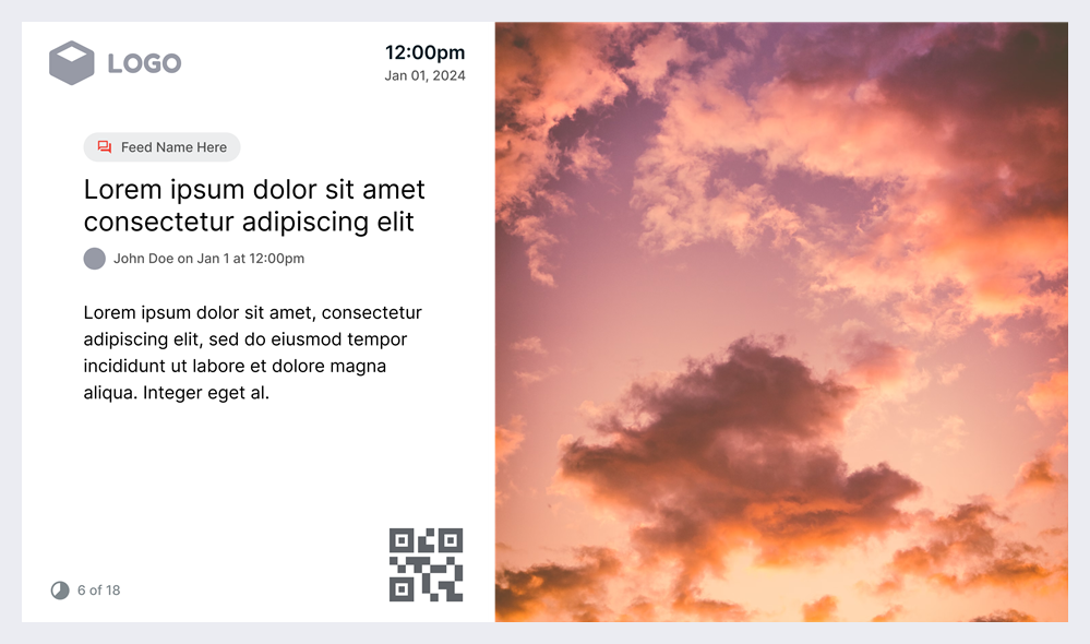 Igloo Digital Signage Template Example