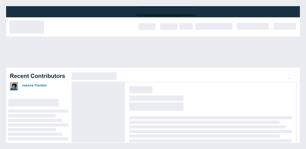 Recent contributors widget in the compact layout view.