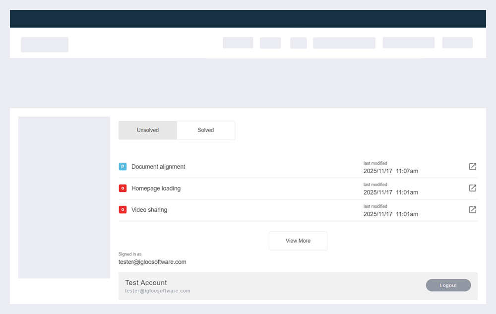 The Zendesk My Requests widget on a page.