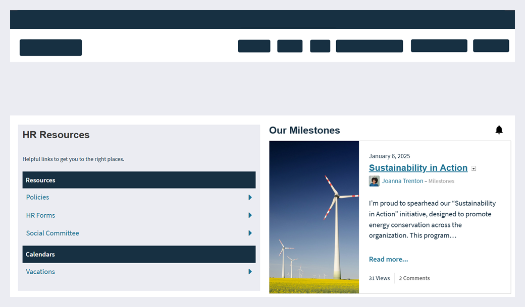 Two widgets on a page with equal widths.
