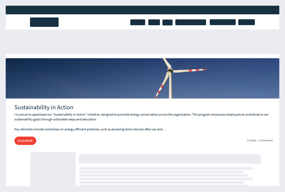 The full-width row enhancement applied to a page row that contains a slideshow widget. 