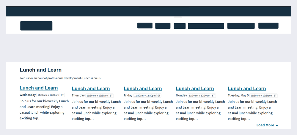 The enhancement applied to a Blog Articles widget.