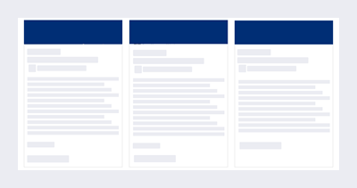 Feature image in Blog Articles widget in full above cards layout with multiple columns.