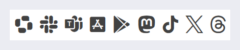Available custom icons.