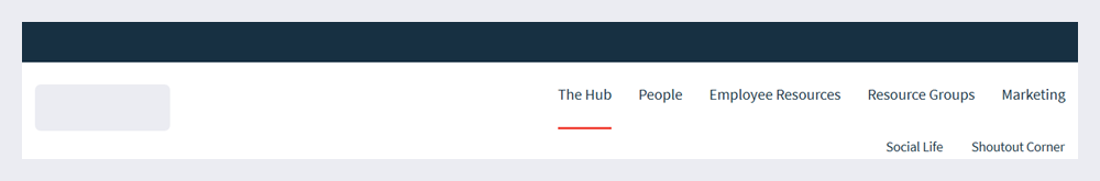 A page's secondary navigation. 