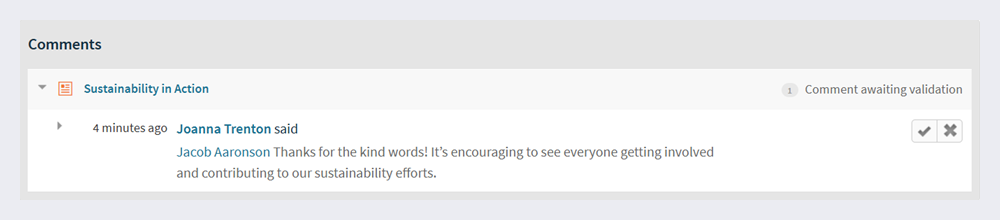 The Approvals section of the To Dos page.